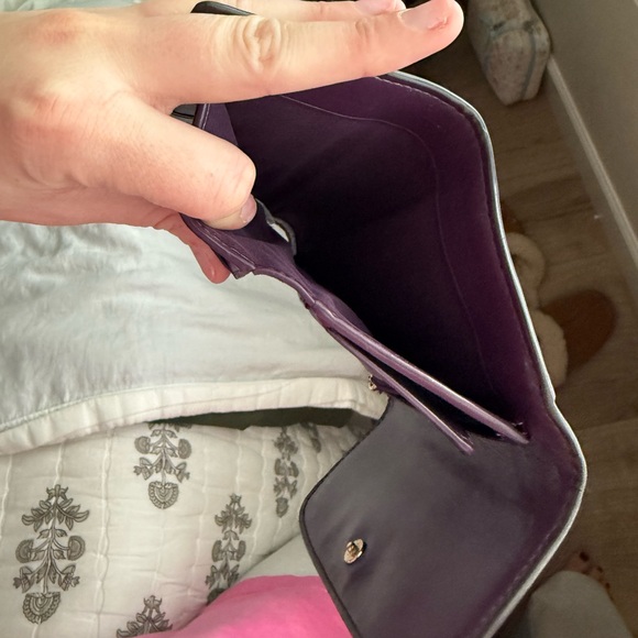 Vintage Coach Pink and Tan Women's Wallet With Purple Interior - Picture 7 of 7